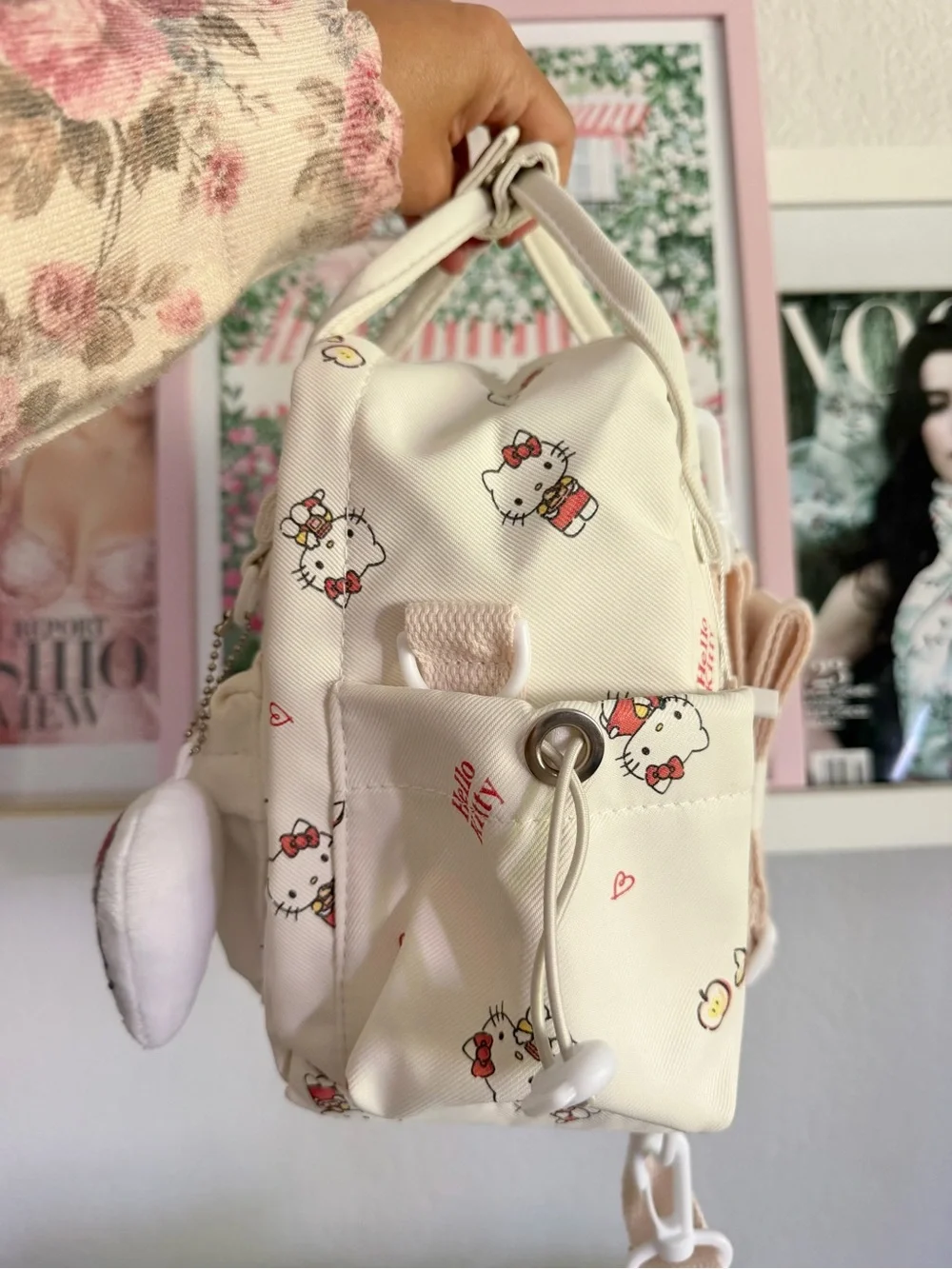 Mini Hello Kitty Cream Back Pack